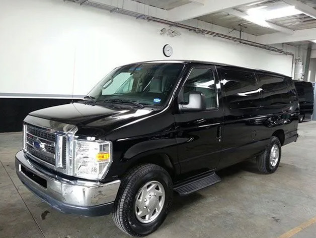 A black truck parked securely in a Virginia garage