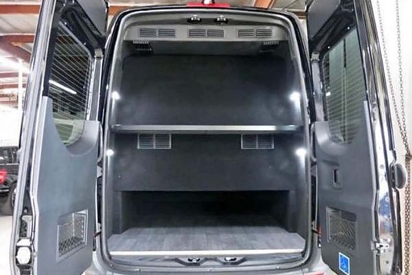 A van with open doors for easy access to passengers